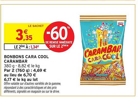 BONBONS CARA COOL CARAMBAR
