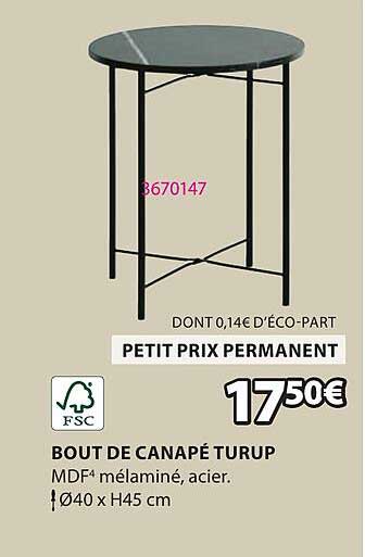 BOUT DE CANAPÉ TURUP