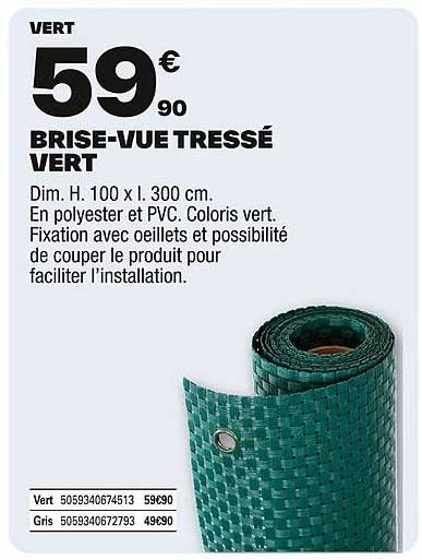 BRISE-VUE TRESSÉ VERT