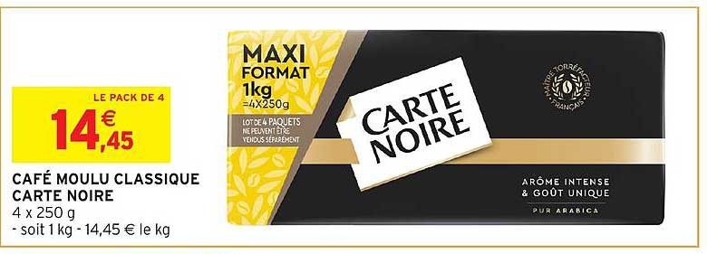 Café moulu classique Carte Noire