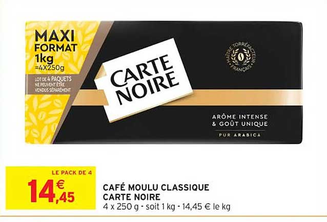 CAFÉ MOULU CLASSIQUE CARTE NOIRE