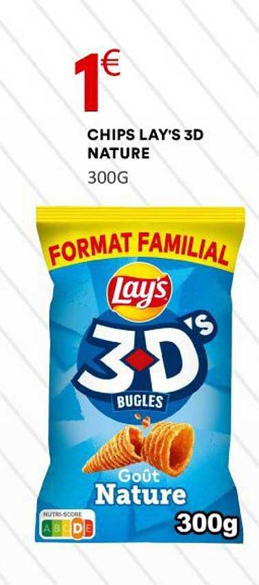 CHIPS LAY'S 3D NATURE 300G