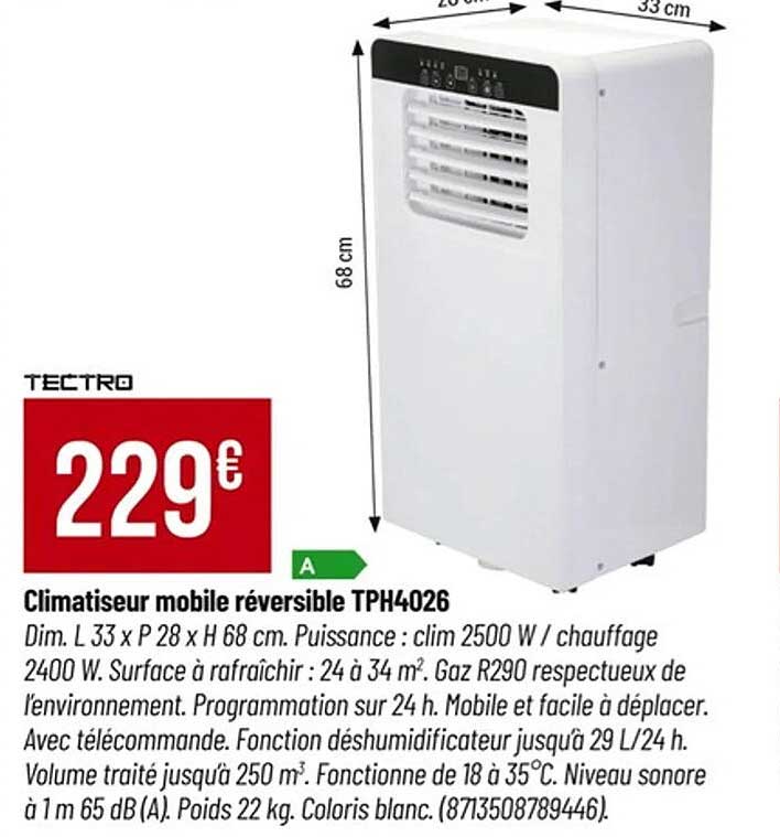 Climatiseur mobile réversible TPH4026