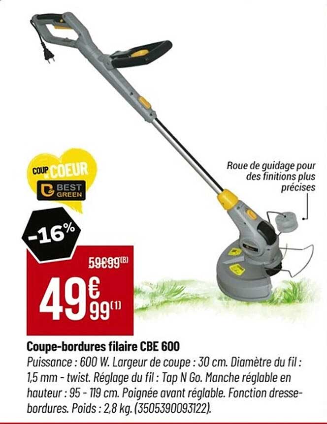 Coupe-bordures filaire CBE 600