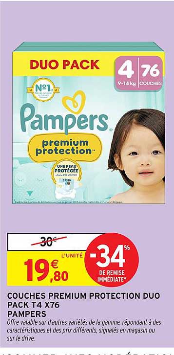 DUO PACK 4 9-14 kg PAMPERS
