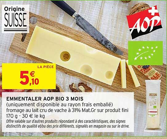 Emmental AOP Bio 3 mois