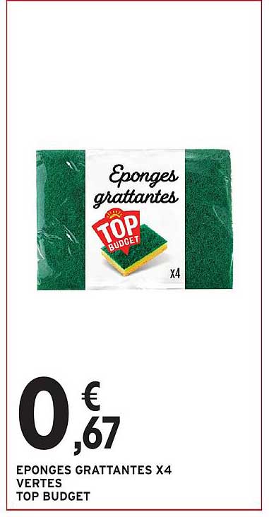 Eponge grattantes x4 vertes