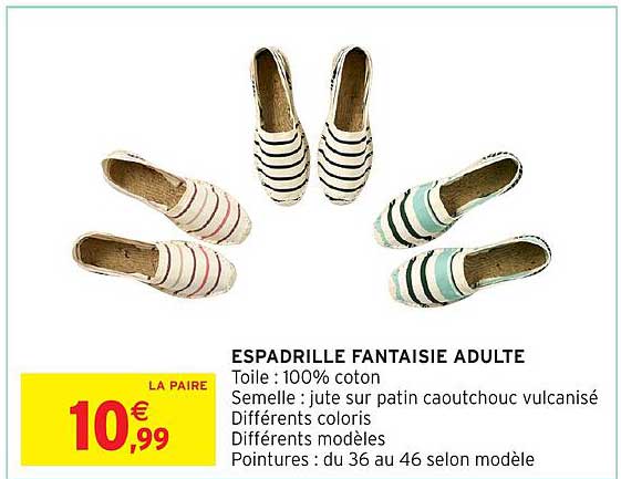 ESPADRILLE FANTAISIE ADULTE