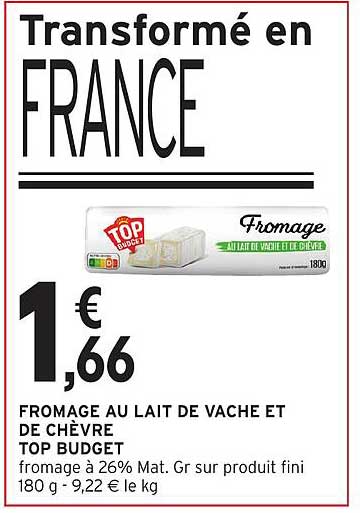 FROMAGE AU LAIT DE VACHE ET DE CHÈVRE
