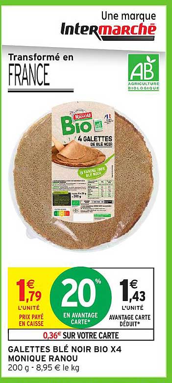 GALETTES BLÉ NOIR BIO X4 MONIQUE RANOU