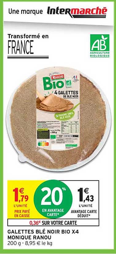 Galettes Blé Noir Bio X4 Monique Ranou
