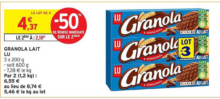 GRANOLA LAIT LU