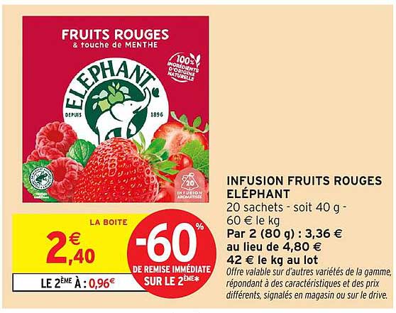 INFUSION FRUITS ROUGES ÉLÉPHANT