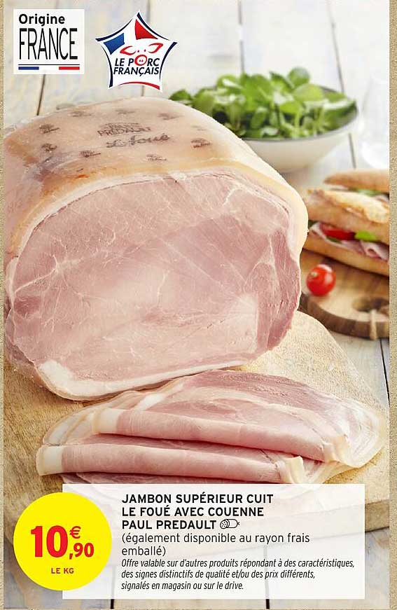 JAMBON SUPÉRIEUR CUIT LE FOUE AVEC COUENNE PAUL PREDULT
