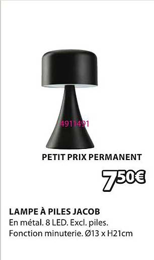 LAMPE À PILES JACOB