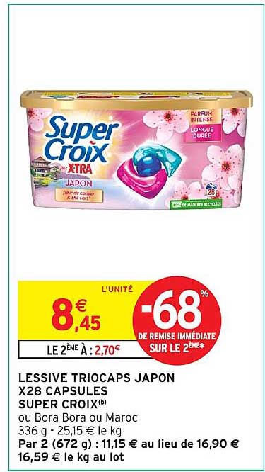 LESSIVE TRIOCAPS JAPON X28 CAPSULES SUPER CROIX®