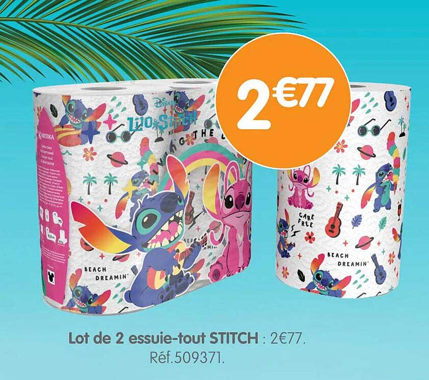 Lot de 2 essuie-tout STITCH