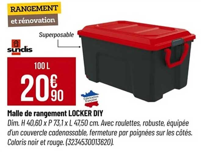 Malle de rangement LOCKER DIY