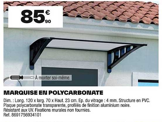 MARQUISE EN POLYCARBONATE