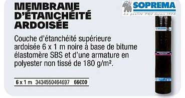 MEMBRANE D’ÉTANCHÉITÉ ARDOISÉE