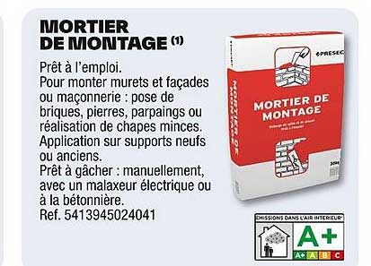 MORTIER DE MONTAGE