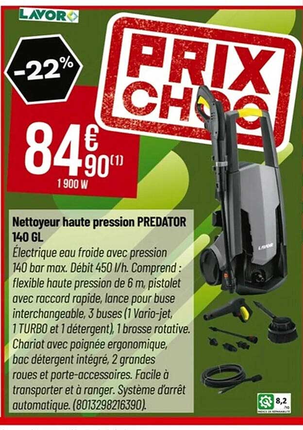 Nettoyeur haute pression PREDATOR 140 GL