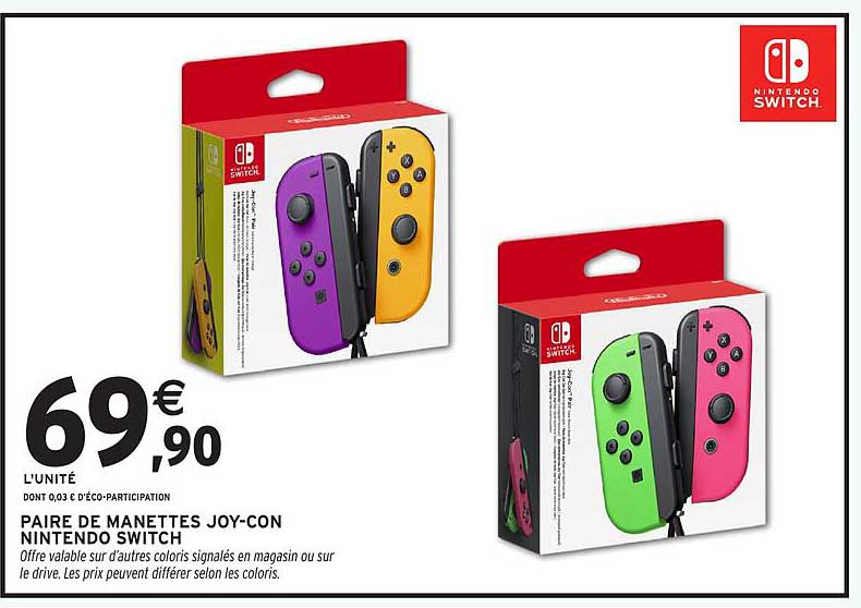 PAIRE DE MANETTES JOY-CON NINTENDO SWITCH