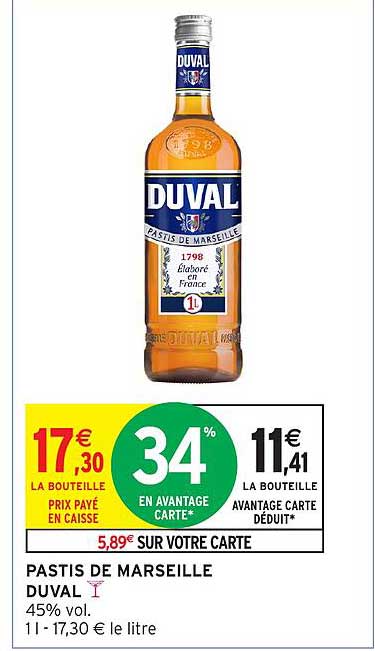 PASTIS DE MARSEILLE DUVAL