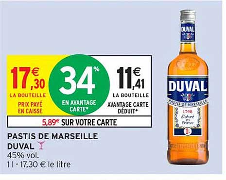 PASTIS DE MARSEILLE DUVAL