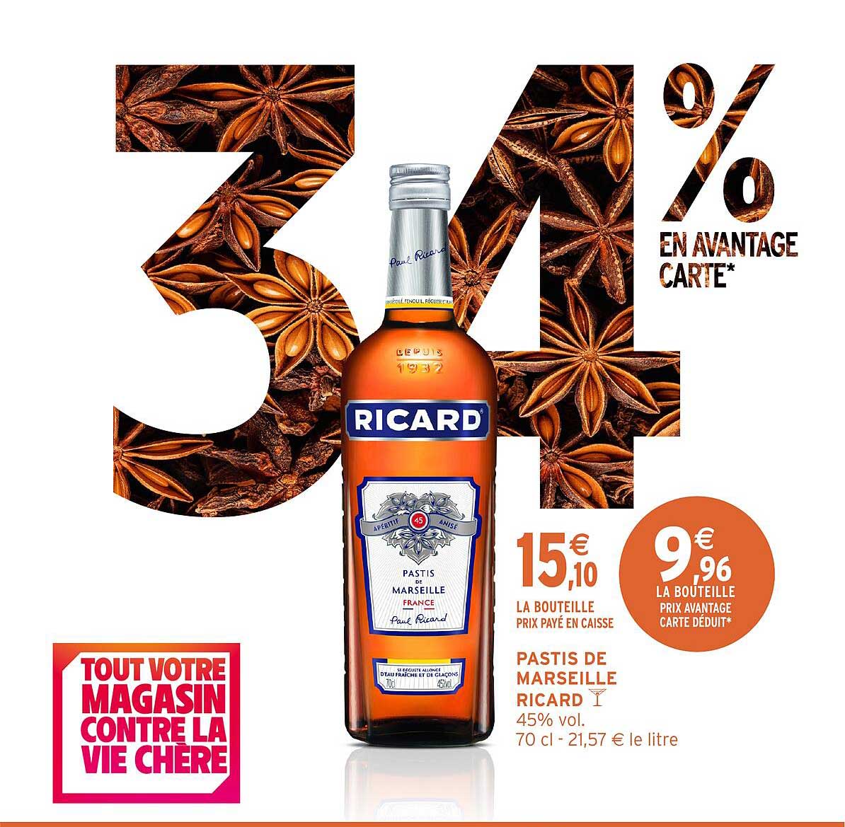 PASTIS DE MARSEILLE RICARD 45% vol.