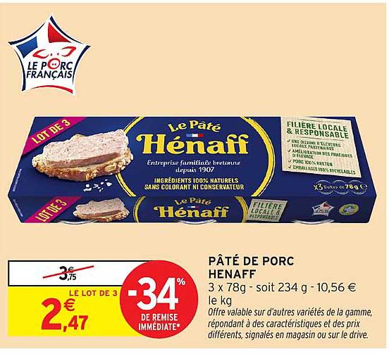 PÂTÉ DE PORC HENAFF