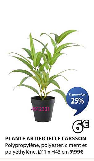 PLANTE ARTIFICIELLE LARSSON