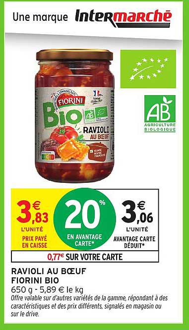 RAVIOLI AU BŒUF FIORINI BIO