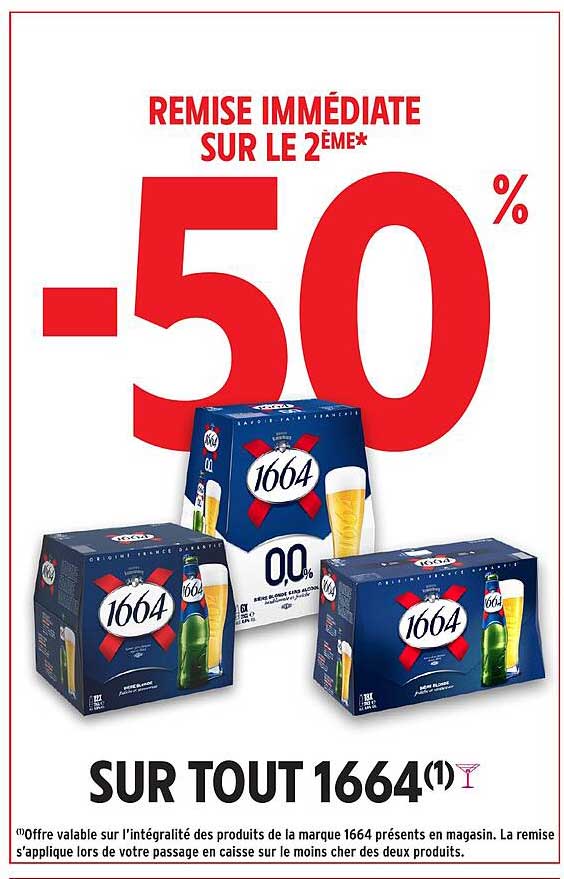 REMISE IMMEDIATE SUR LE 2EME* -50%