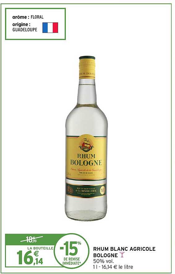 RHUM BLANC AGRICOLE BOLOGNE