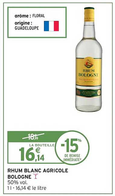 RHUM BLANC AGRICOLE BOLOGNE