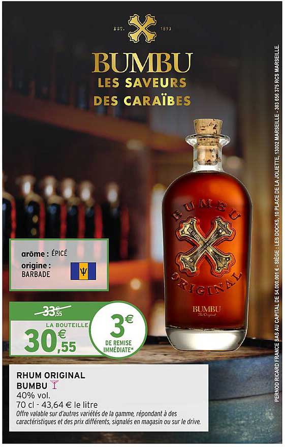 RHUM ORIGINAL BUMBU 40% vol