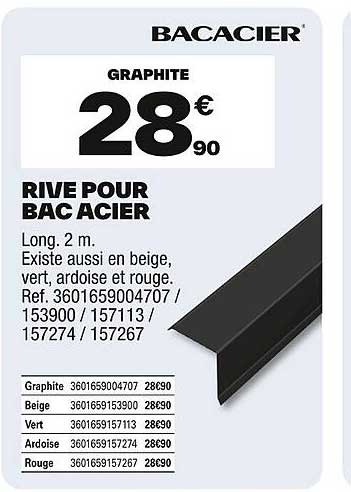 RIVE POUR BAC ACIER