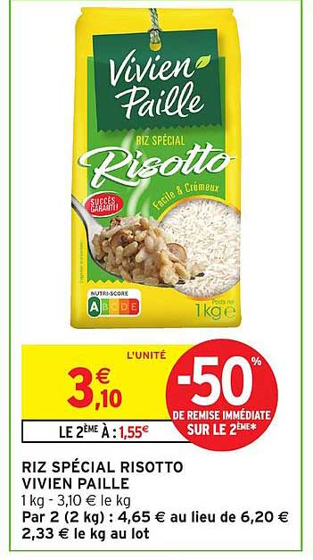RIZ SPÉCIAL RISOTTO VIVIEN PAILLE