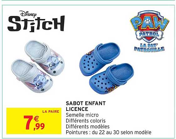 SABOT ENFANT LICENCE