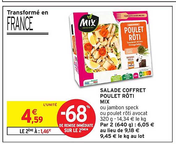 SALADE COFFRET POULLET RÔTI MIX