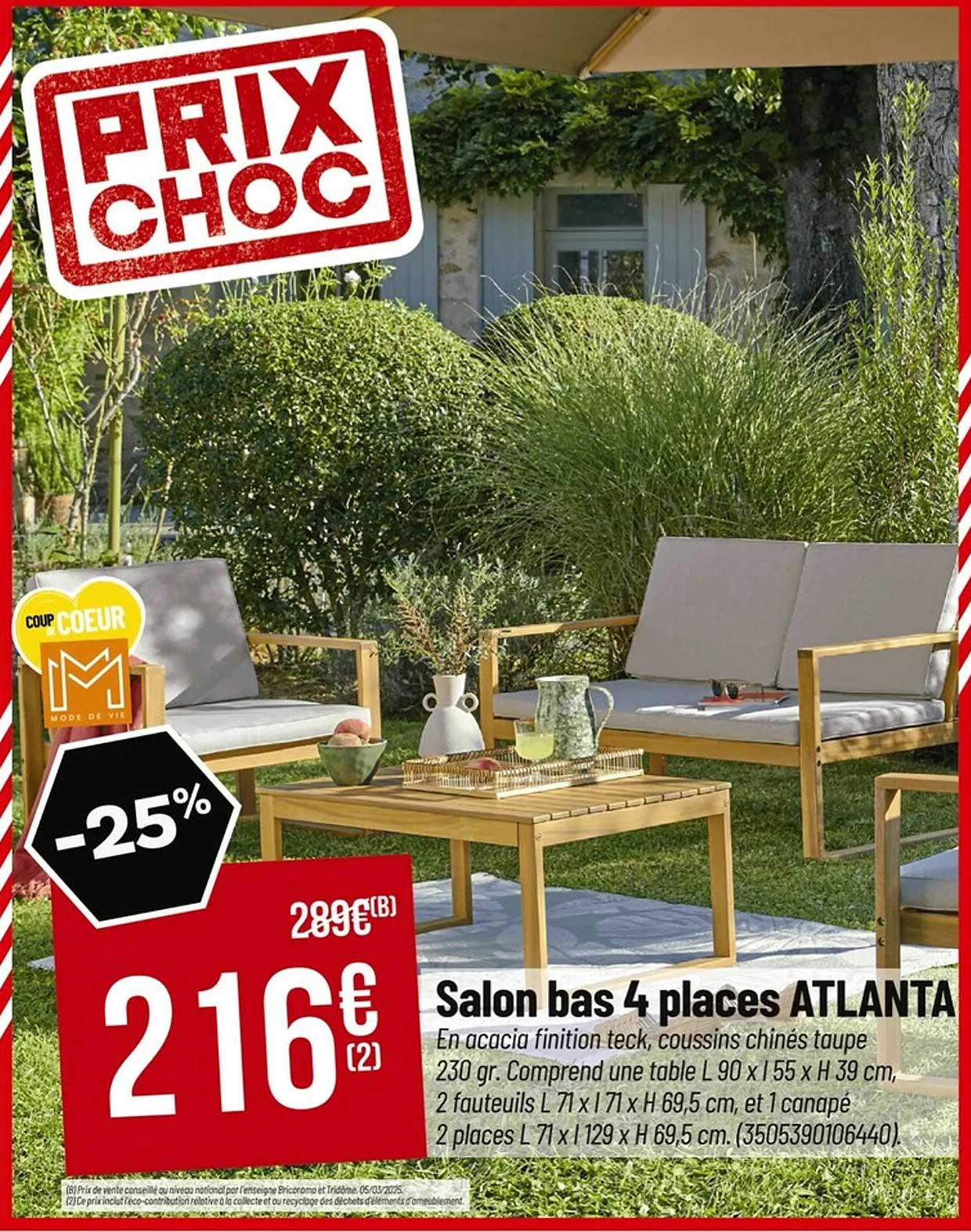 Salon bas 4 places ATLANTA