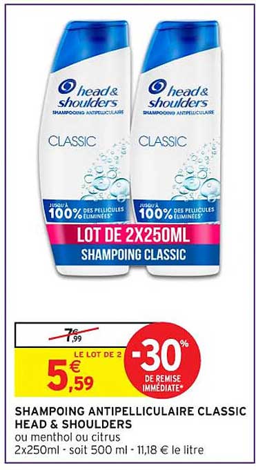 SHAMPOING ANTIPELLICULAIRE CLASSIC HEAD & SHOULDERS