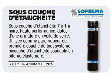 SOUS COUCHE D'ÉTANCHÉITÉ