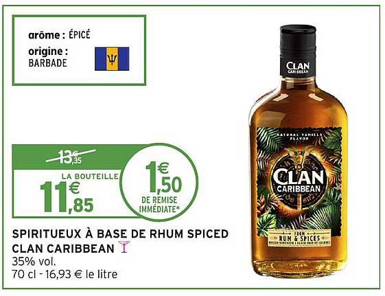 SPIRITUEUX À BASE DE RHUM SPICED CLAN CARIBBEAN