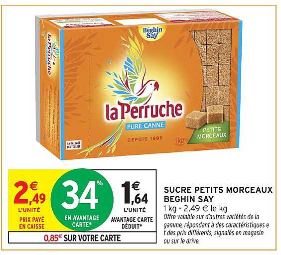SUCRE PETITS MORCEAUX BEGHIN SAY