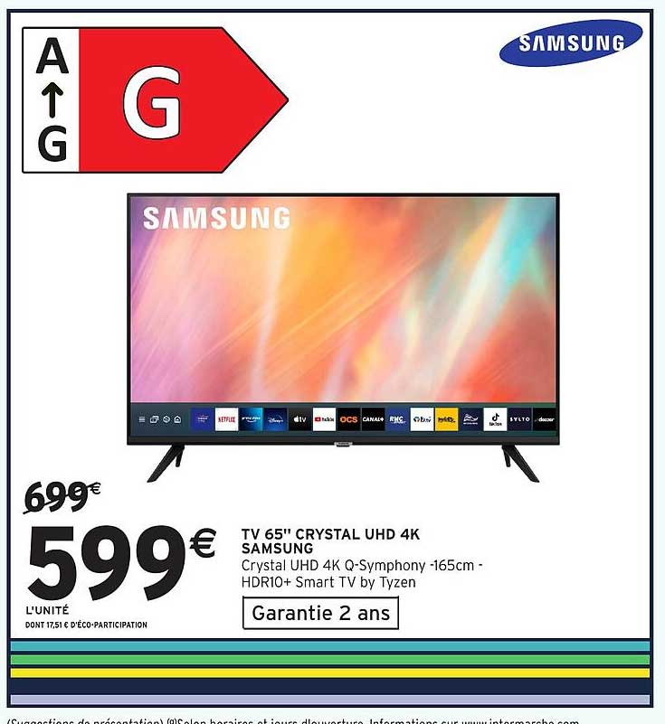 TV 65'' CRYSTAL UHD 4K SAMSUNG