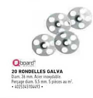 20 RONDELLES GALVA