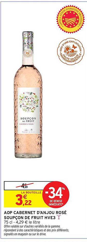 AOP CABERNET D'ANJOU ROSÉ SOUCON DE FRUIT HVE3
