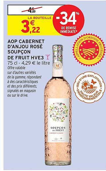 AOP CABERNET D'ANJOU ROSÉ SOUPOON DE FRUIT HVE3